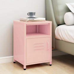 Sonata H Нощно шкафче, розово, 35х35х51 см, стомана - Noptiere