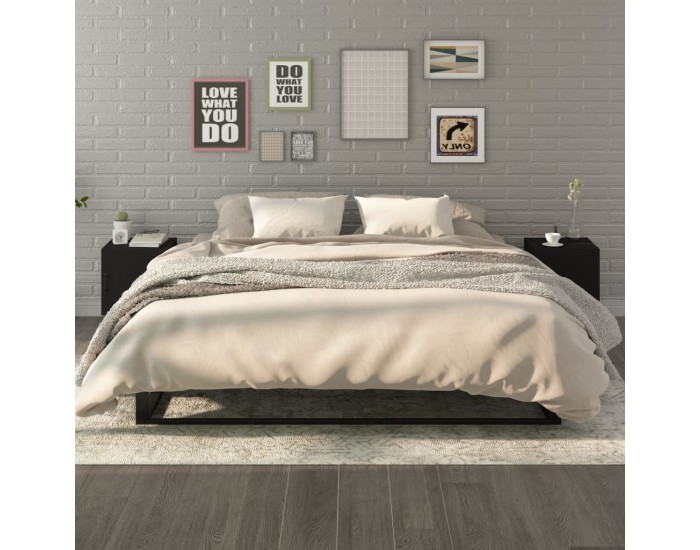 Sonata Noptiere, 2 buc., negru, lemn prelucrat
