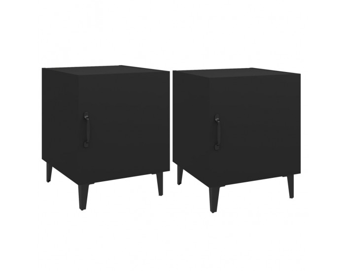 Sonata Noptiere, 2 buc., negru, lemn prelucrat
