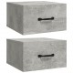 Sonata H Нощни шкафчета за стенен монтаж 2 бр бетонно сиви 35x35x20 см