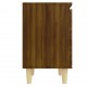 Sonata H Нощни шкафчета с крака масивно дърво 2 бр кафяв дъб 40x30x50 см
