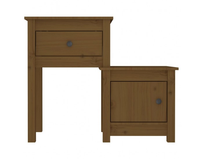 Sonata H Нощно шкафче меденокафяво 79,5x38x65,5 см борово дърво масив
