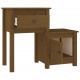 Sonata H Нощно шкафче меденокафяво 79,5x38x65,5 см борово дърво масив