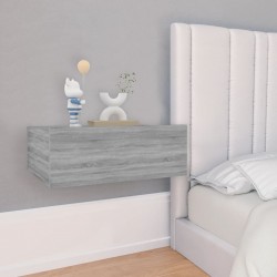 Sonata H Плаващи нощни шкафчета 2 бр сив сонома 40x30x15 см инж. дърво - Noptiere