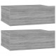 Sonata H Плаващи нощни шкафчета 2 бр сив сонома 40x30x15 см инж. дърво