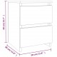 Sonata H Нощни шкафчета 2 бр опушен дъб 30x30x40 см инженерно дърво