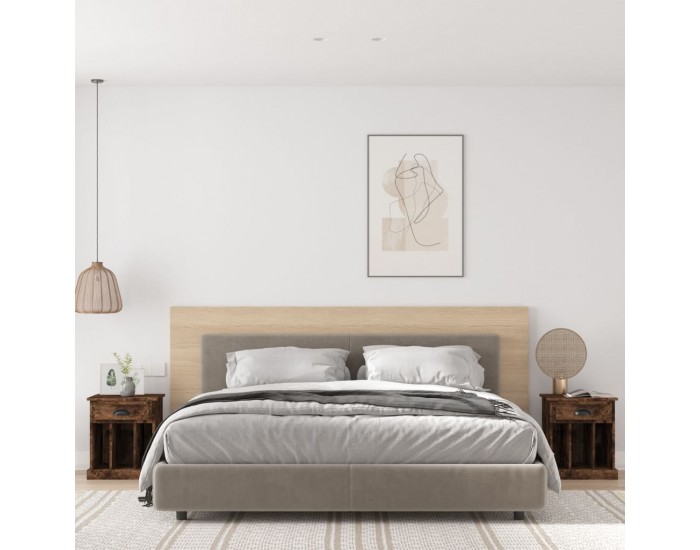 Sonata H Нощни шкафчета 2 бр опушен дъб 43x36x50 см