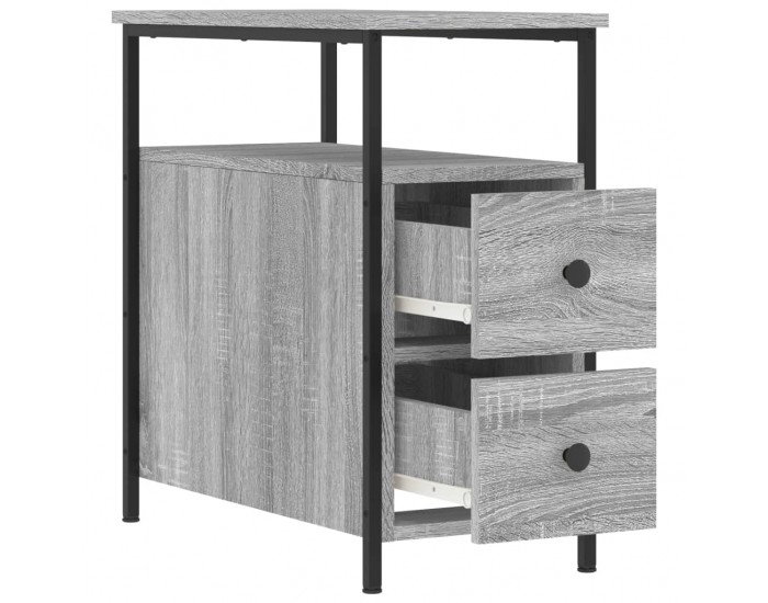 Sonata H Нощни шкафчета 2 бр сив сонома 30x60x60 см инженерно дърво