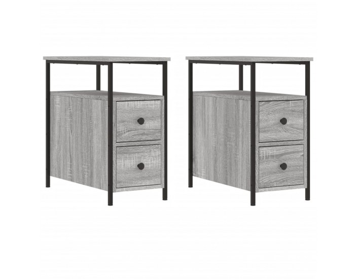 Sonata H Нощни шкафчета 2 бр сив сонома 30x60x60 см инженерно дърво