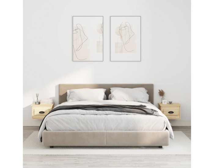 Sonata H Нощни шкафчета за стенен монтаж 2 бр сонома дъб 41,5x36x28 см