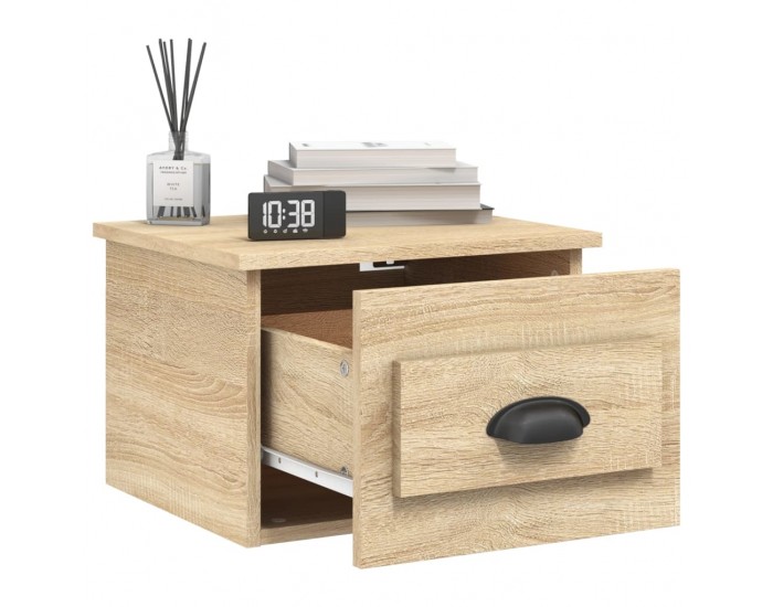 Sonata H Нощни шкафчета за стенен монтаж 2 бр сонома дъб 41,5x36x28 см