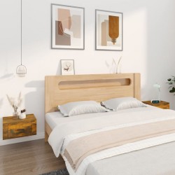Sonata H Нощни шкафчета за стенен монтаж, 2 бр, опушен дъб, 50x36x25 см - Noptiere