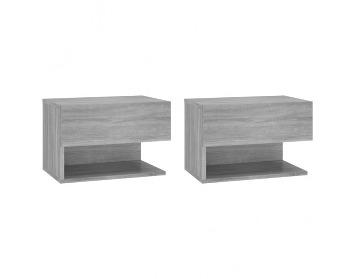 Sonata H Нощни шкафчета за стенен монтаж, 2 бр, сив сонома