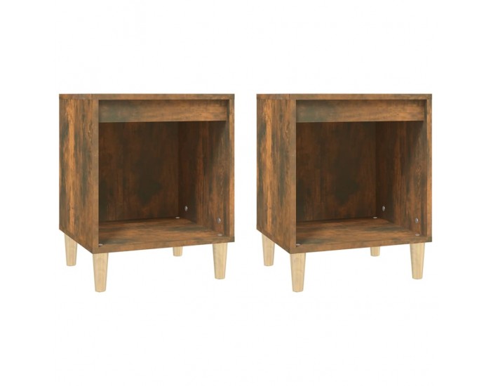 Sonata H Нощни шкафчета 2 бр опушен дъб 40x35x50 см