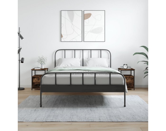 Sonata H Нощни шкафчета 2 бр опушен дъб 34x35,5x50 см инженерно дърво