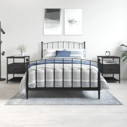 Sonata H Нощни шкафчета 2 бр черни 40x42x56 см инженерно дърво - Noptiere