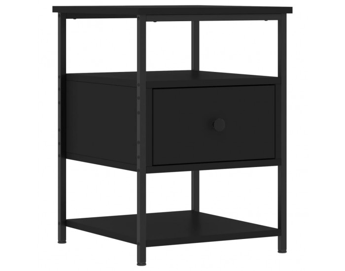Sonata H Нощни шкафчета 2 бр черни 40x42x56 см инженерно дърво