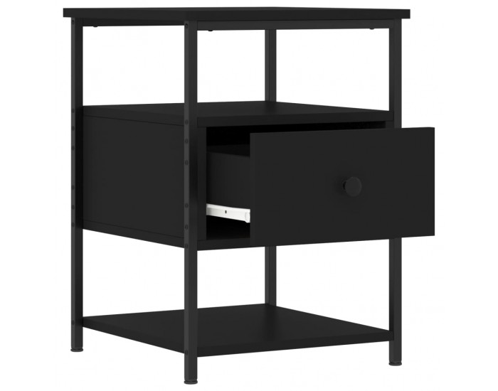 Sonata H Нощни шкафчета 2 бр черни 40x42x56 см инженерно дърво