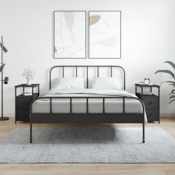 Sonata H Нощни шкафчета 2 бр черни 30x60x60 см инженерно дърво - Noptiere