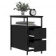 Sonata H Нощни шкафчета 2 бр черни 30x60x60 см инженерно дърво