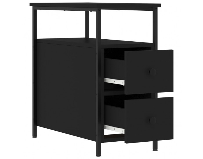 Sonata H Нощни шкафчета 2 бр черни 30x60x60 см инженерно дърво