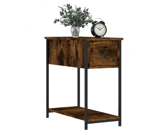 Sonata H Нощни шкафчета 2 бр опушен дъб 30x60x60 см инженерно дърво