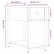 Sonata H Нощни шкафчета 2 бр опушен дъб 30x60x60 см инженерно дърво