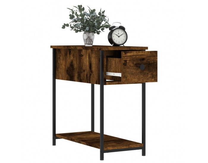 Sonata H Нощни шкафчета 2 бр опушен дъб 30x60x60 см инженерно дърво