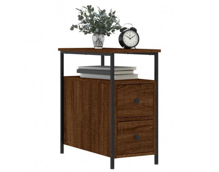 Sonata H Нощни шкафчета 2 бр кафяв дъб 30x60x60 см инженерно дърво