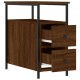 Sonata H Нощни шкафчета 2 бр кафяв дъб 30x60x60 см инженерно дърво