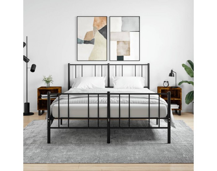 Sonata H Нощни шкафчета 2 бр опушен дъб 40x30x50 см инженерно дърво