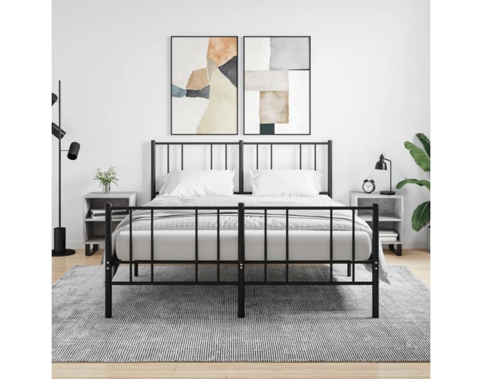 Sonata H Нощни шкафчета 2 бр бетонно сиво 40x30x50 см инженерно дърво