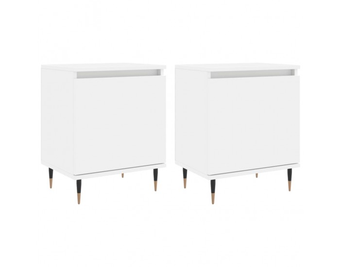 Sonata H Нощни шкафчета 2 бр бели 40x30x50 см инженерно дърво