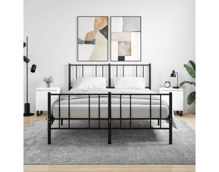 Sonata H Нощни шкафчета 2 бр бели 40x30x50 см инженерно дърво