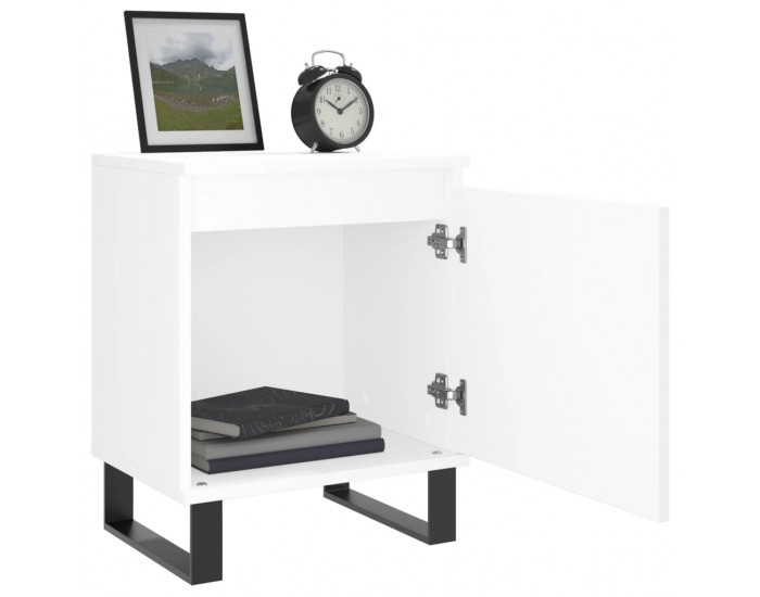 Sonata H Нощни шкафчета 2 бр бели 40x30x50 см инженерно дърво
