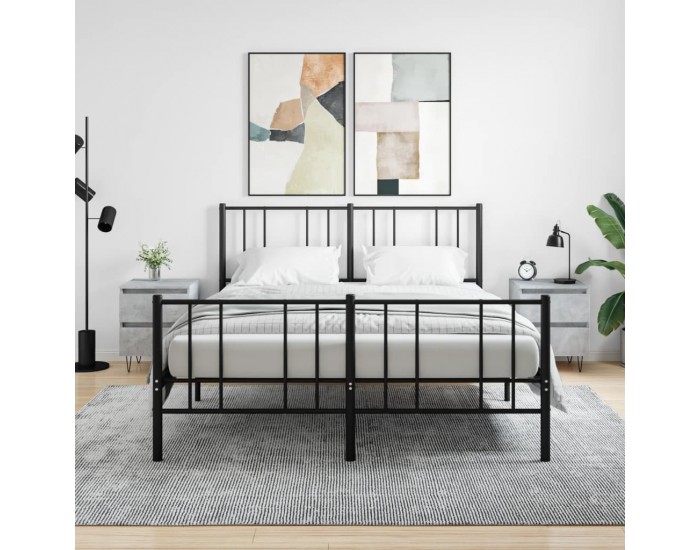Sonata H Нощни шкафчета 2 бр бетонно сив 40x35x50 см инженерна дървесина