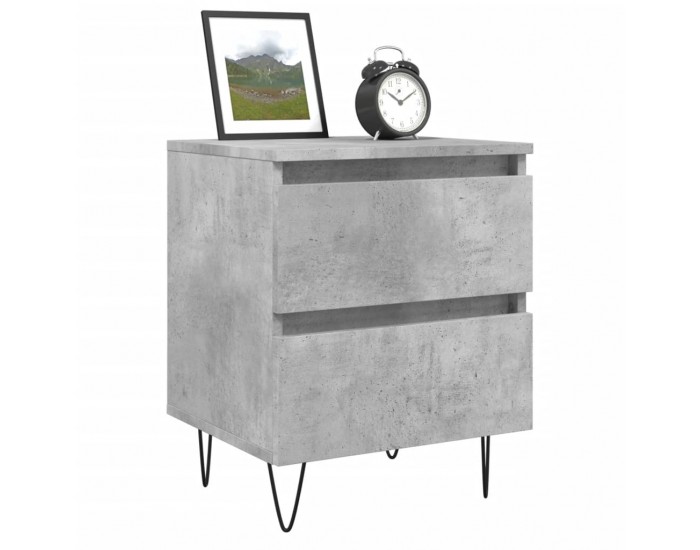 Sonata H Нощни шкафчета 2 бр бетонно сив 40x35x50 см инженерна дървесина