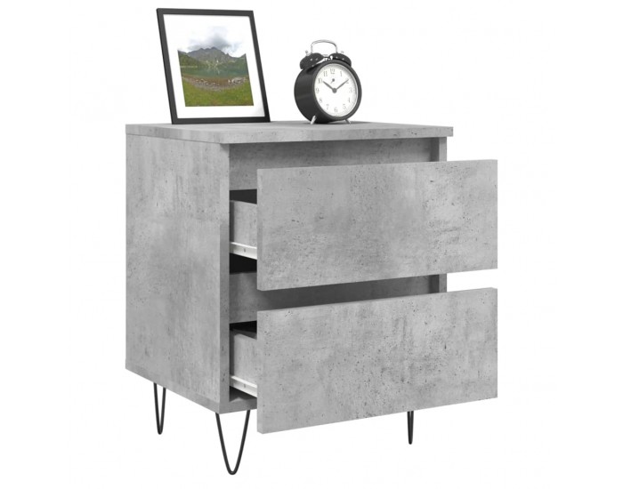 Sonata H Нощни шкафчета 2 бр бетонно сив 40x35x50 см инженерна дървесина
