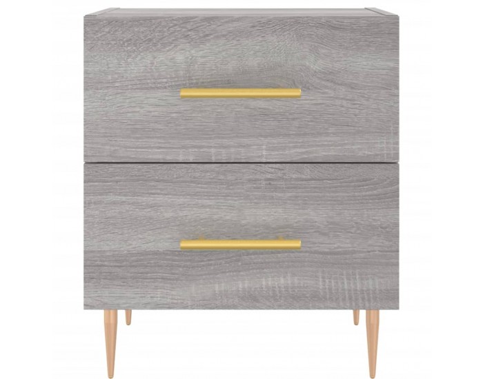 Sonata Noptiere, 2 buc., gri sonoma, 40x35x47,5 cm, lemn compozit