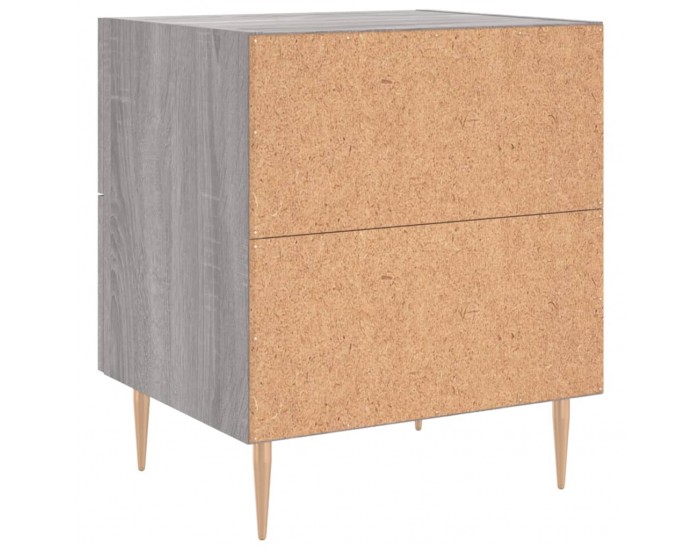Sonata Noptiere, 2 buc., gri sonoma, 40x35x47,5 cm, lemn compozit