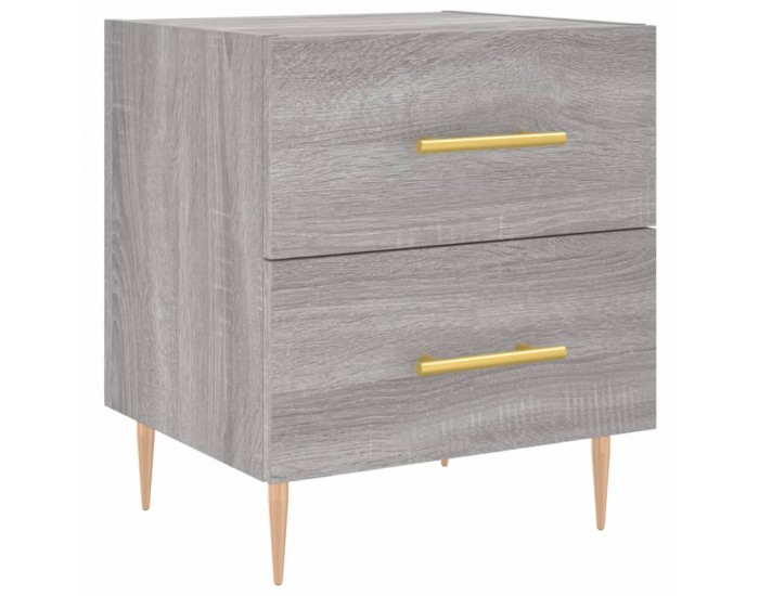 Sonata Noptiere, 2 buc., gri sonoma, 40x35x47,5 cm, lemn compozit