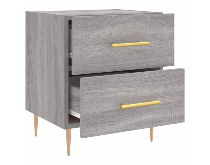 Sonata Noptiere, 2 buc., gri sonoma, 40x35x47,5 cm, lemn compozit