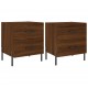 Sonata H Нощни шкафчета 2 бр кафяв дъб 40x35x47,5 см инженерно дърво