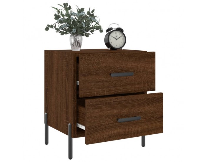 Sonata H Нощни шкафчета 2 бр кафяв дъб 40x35x47,5 см инженерно дърво