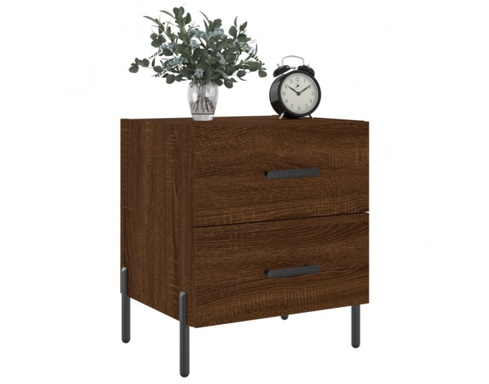 Sonata H Нощни шкафчета 2 бр кафяв дъб 40x35x47,5 см инженерно дърво
