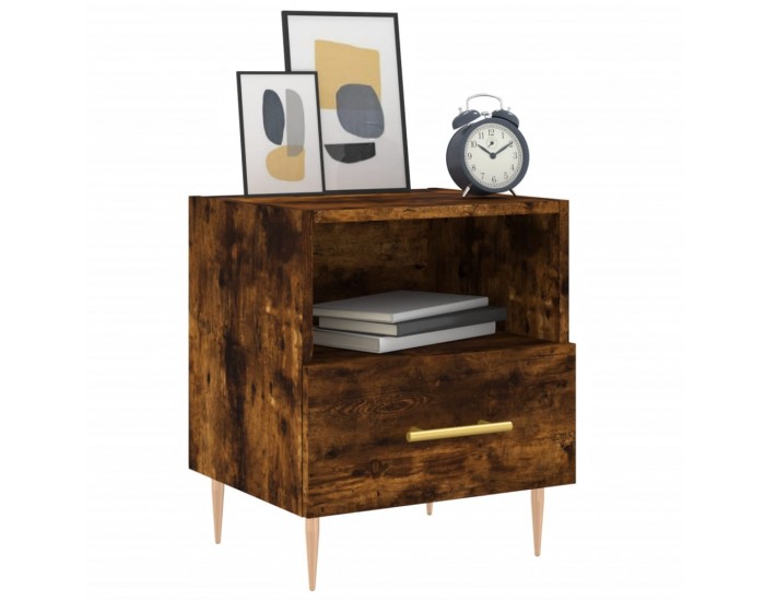 Sonata H Нощни шкафчета 2 бр опушен дъб 40x35x47,5 см инженерно дърво