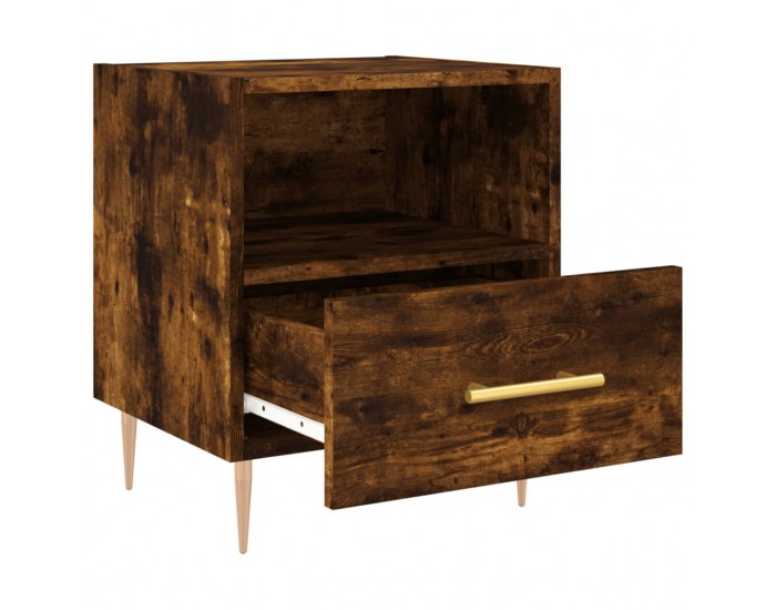 Sonata H Нощни шкафчета 2 бр опушен дъб 40x35x47,5 см инженерно дърво