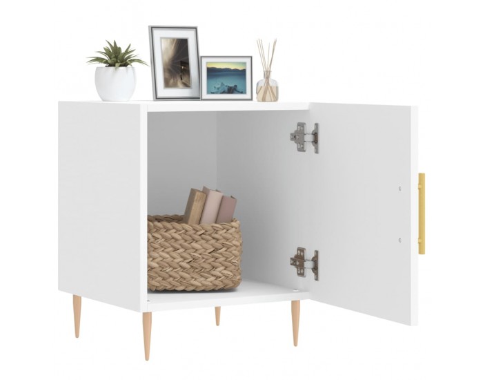 Sonata H Нощни шкафчета 2 бр бели 40x40x50 см инженерно дърво