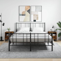 Sonata H Нощни шкафчета 2 бр опушен дъб 40x35x47,5 см инженерно дърво - Noptiere
