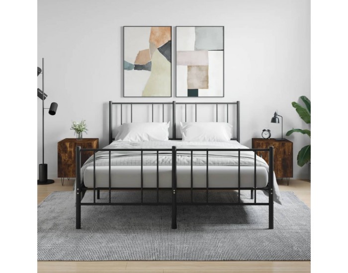 Sonata H Нощни шкафчета 2 бр опушен дъб 40x40x50 см инженерно дърво